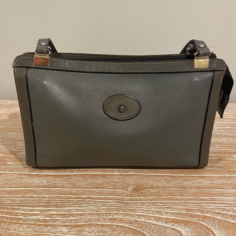 John Romain Gray Vintage Leather Bag